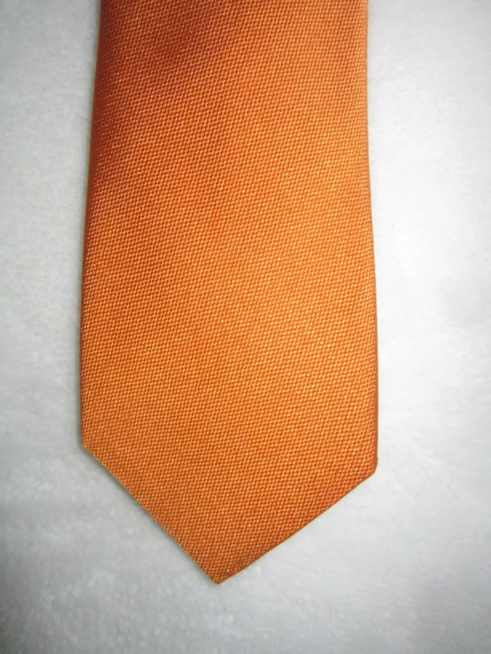 MICHELSONS Archive Collection Seven Fold Silk Tie Orange